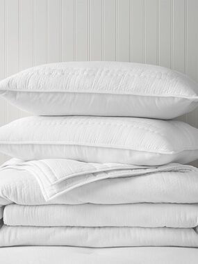 Sky Crinkle Gauze Coverlet Set, Twin 194137200560